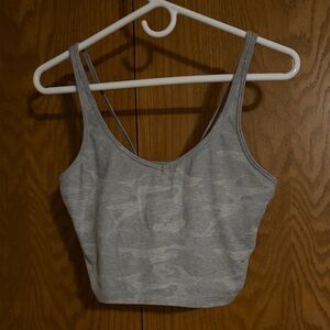 Vuori Gray Camouflage Crop Top